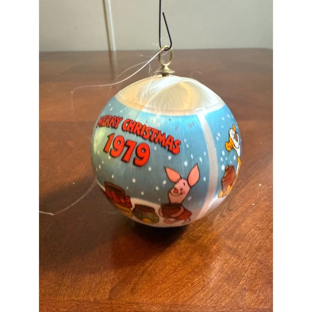 Vtg 1979 Winnie the Pooh Satin Christmas‎ Ornament Disney Holiday Collectible